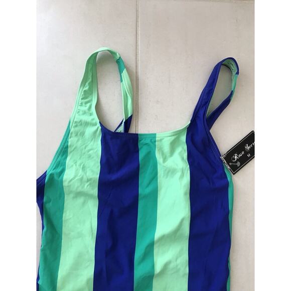 Rosa Secret Swim One Piece Swimsuit Striped Swimwear - Picture 2 of 9